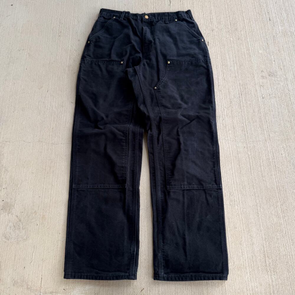 Carhartt black double knee work wear carpenter pants